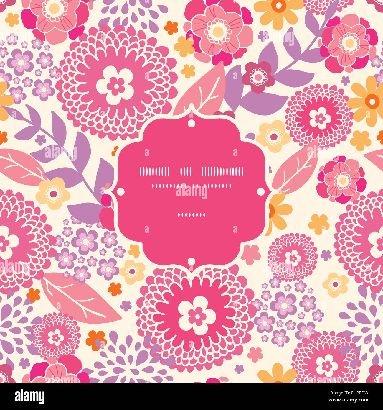 Warm summer plants frame seamless pattern background Stock Photo - Alamy