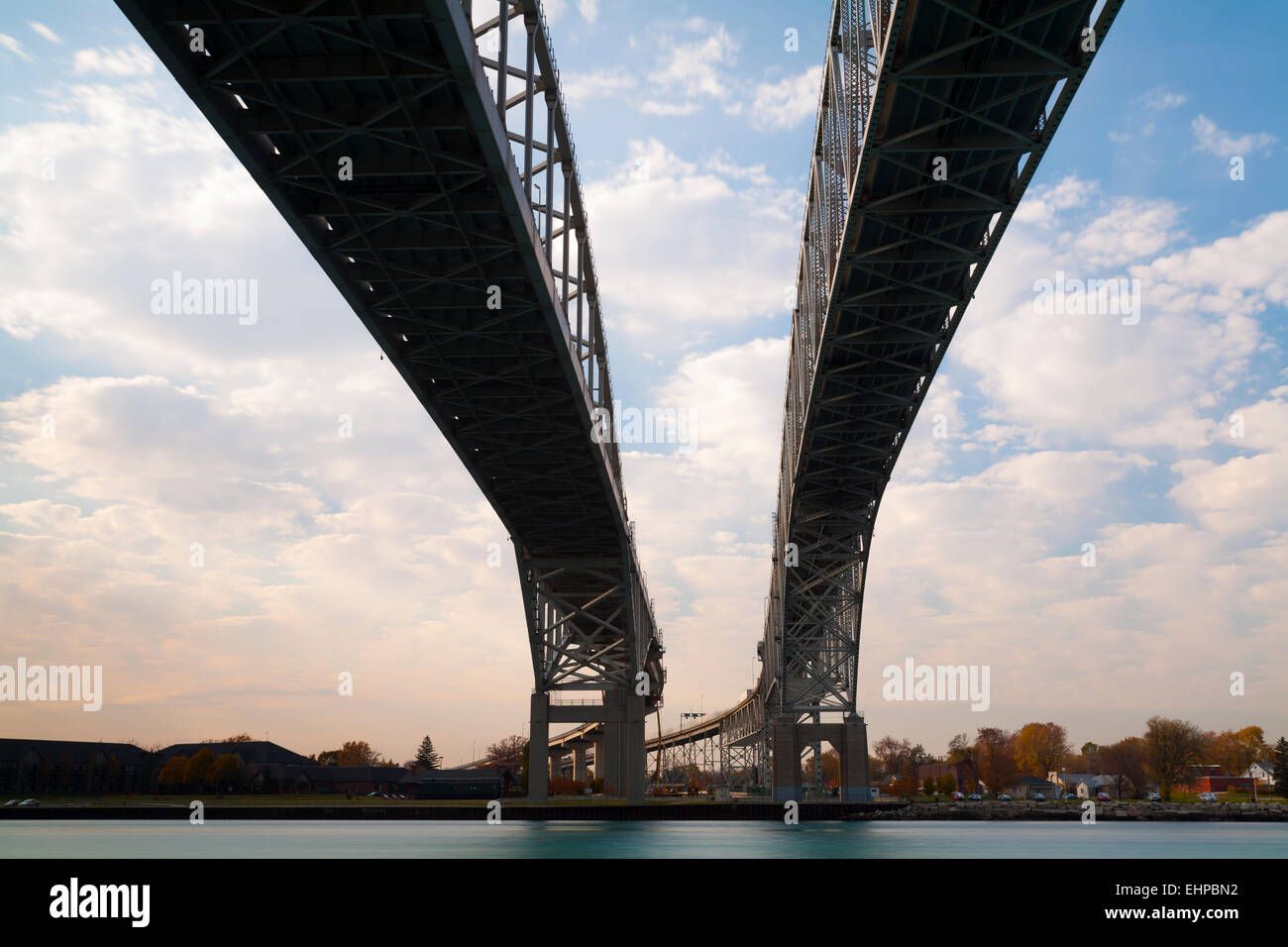 The Blue Water Bridge seen from below at Waterfront Park in Point