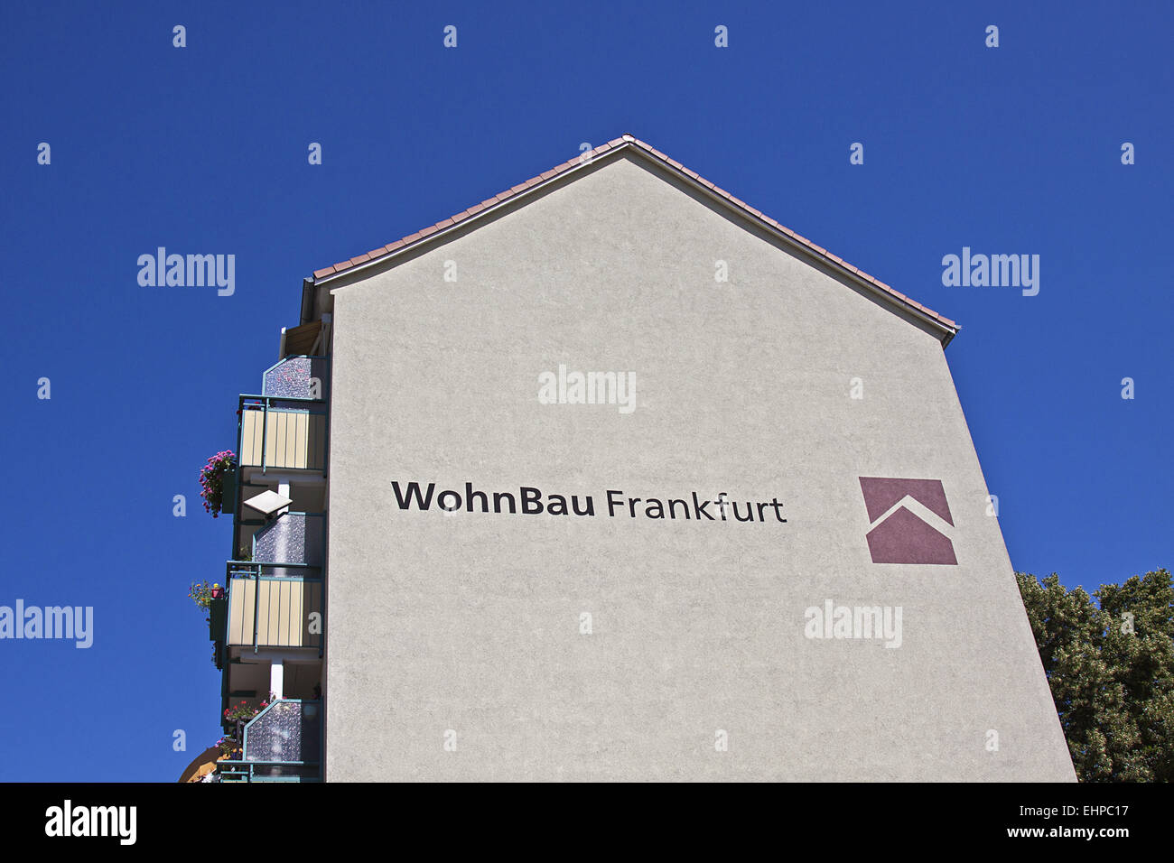 WohnBau Frankfurt Stock Photo