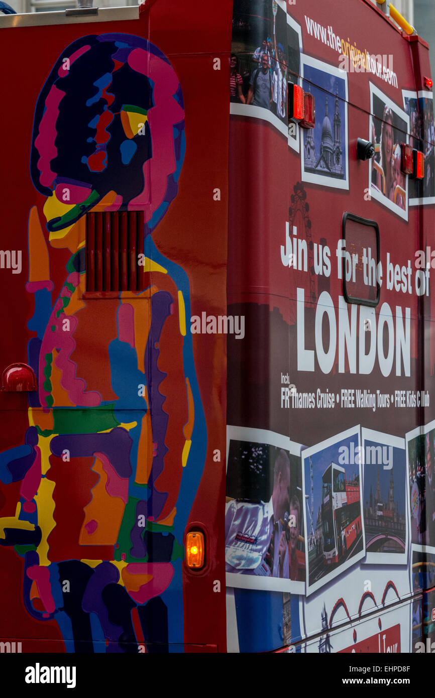 Join us for the best of London bus Stock Photo