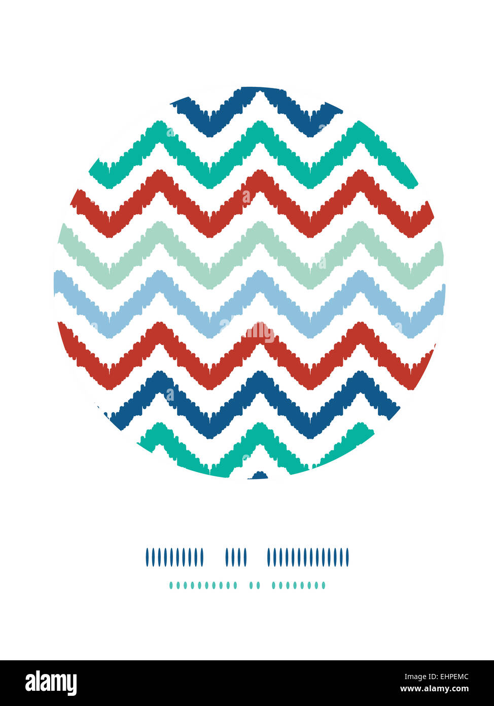 Colorful ikat chevron frame circle decor pattern background Stock Photo ...