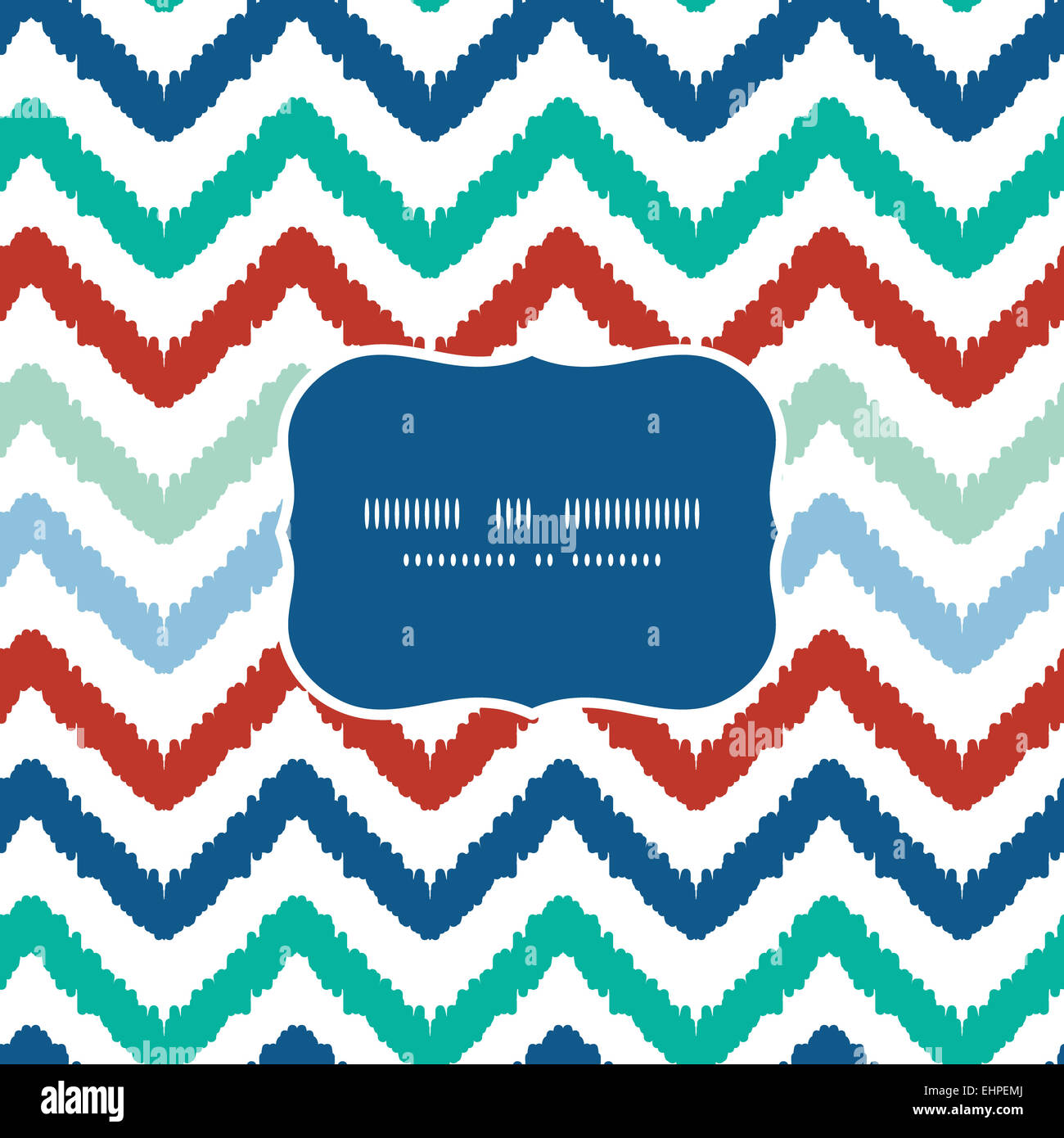 Colorful ikat chevron frame seamless pattern background Stock Photo - Alamy