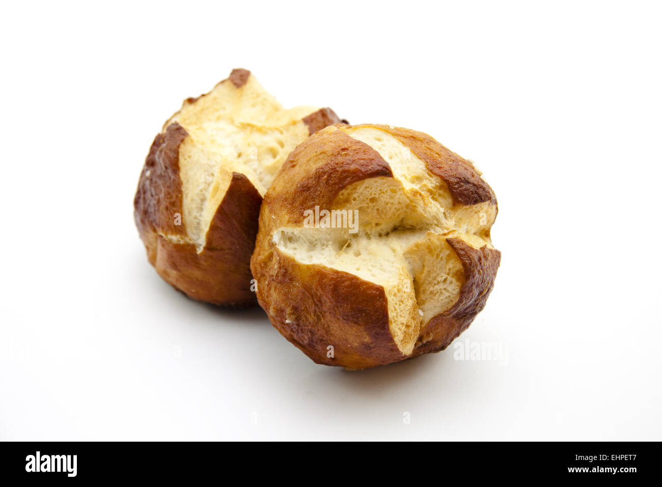 Lye bread rolls baked Stock Photo