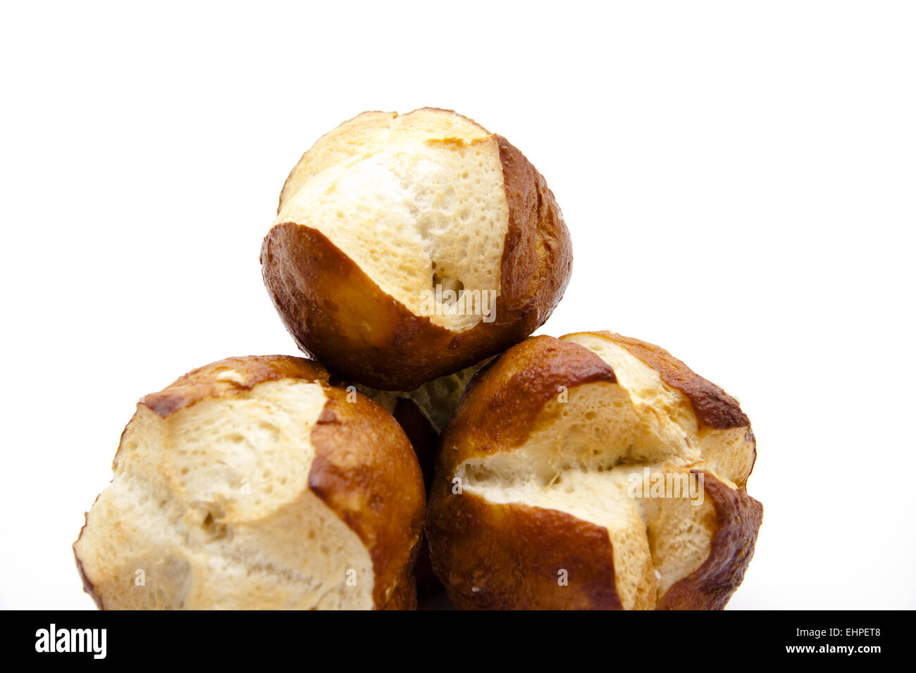 Lye bread rolls baked Stock Photo