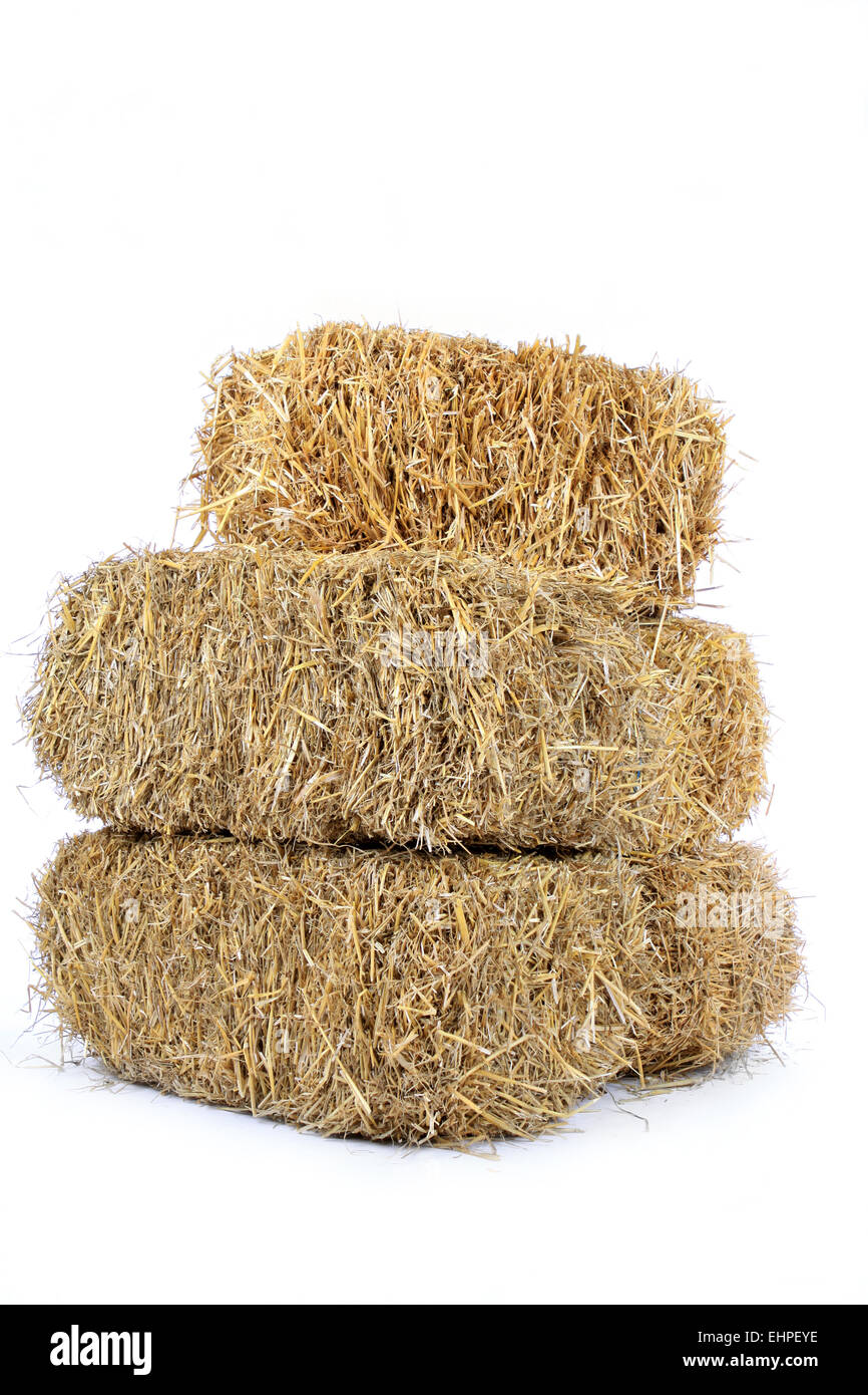 straw bales Stock Photo