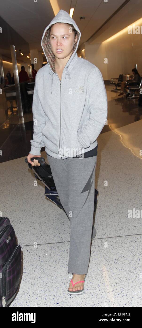 Ronda Rousey at Los Angeles International Airport (LAX) Featuring