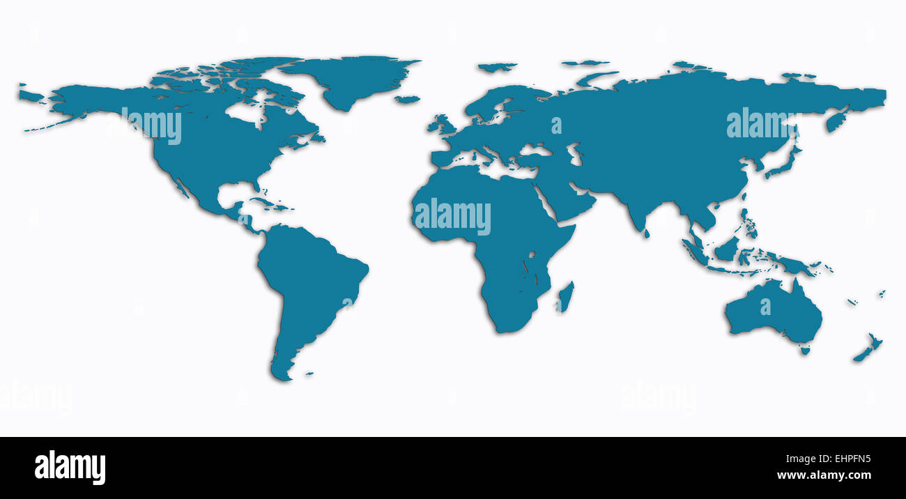 World Map Outline Cut Out Stock Images Pictures Alamy