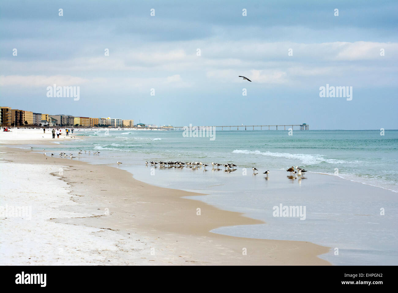 A view of Okaloosa Island Beach, Florida Stock Photo Alamy