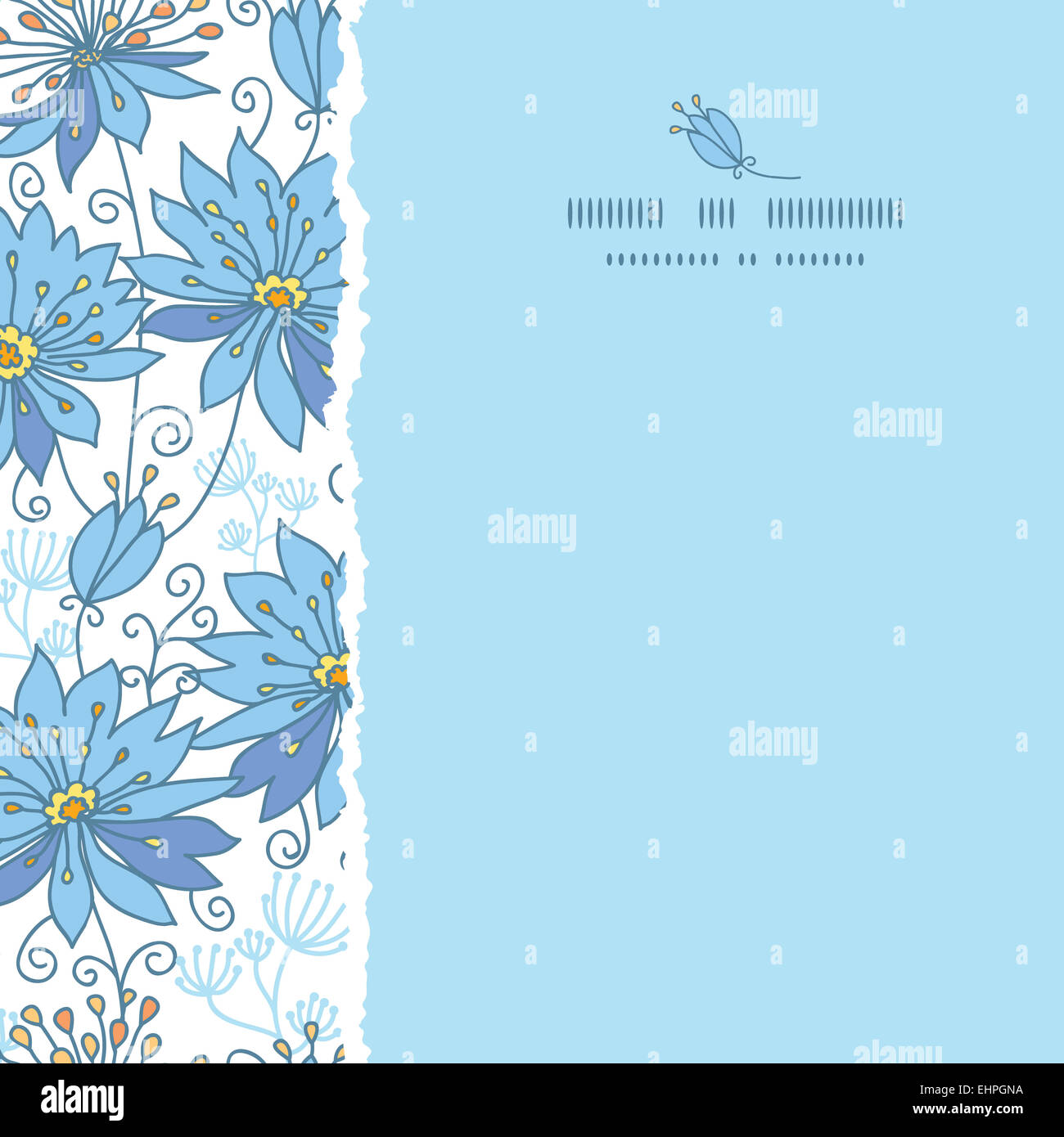 Heavenly flowers square torn seamless pattern background Stock Photo ...