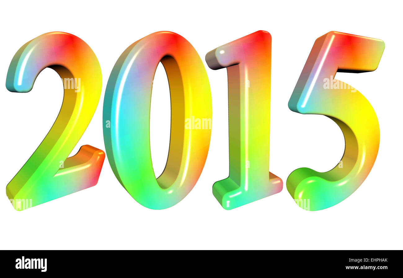 Colorful year number 2015 Stock Photo - Alamy