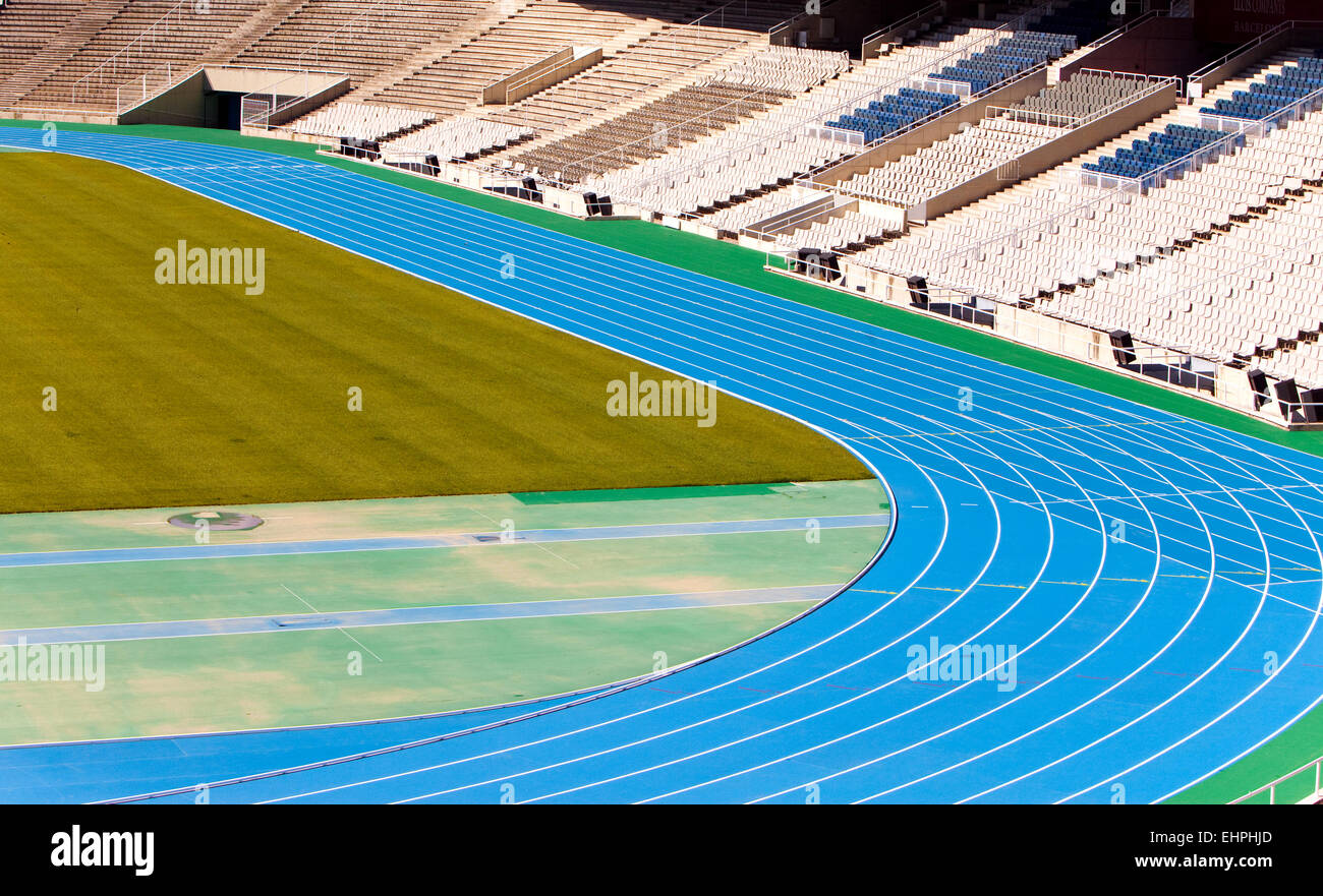 stadium. Running track Stock Photo