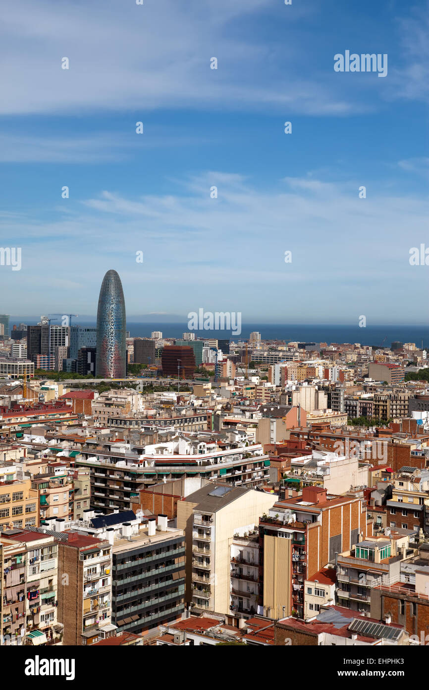 Aerial view of Barcelona Stock Photo Alamy