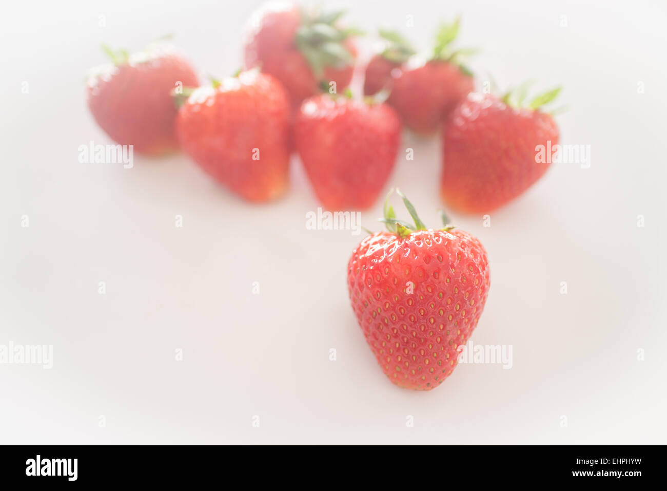 Fresh ripe strawberries on white background, stock photo Stock Photo ...