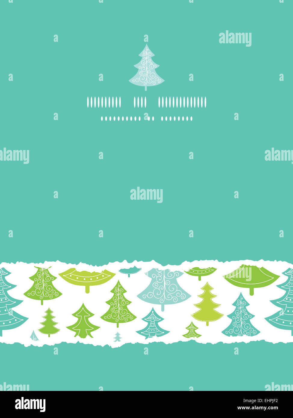 Holiday Christmas trees vertical torn seamless pattern background Stock ...