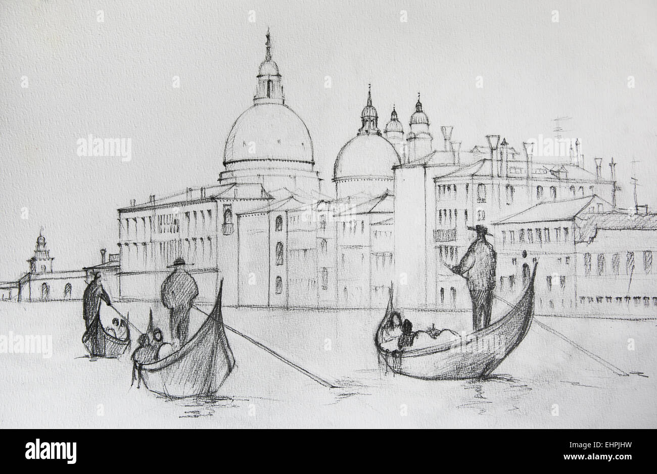 Венеция рисунки карандашом для начинающих