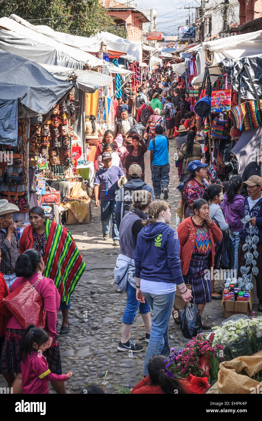 The market of Chichicastenango, Guatemala Stock Photo