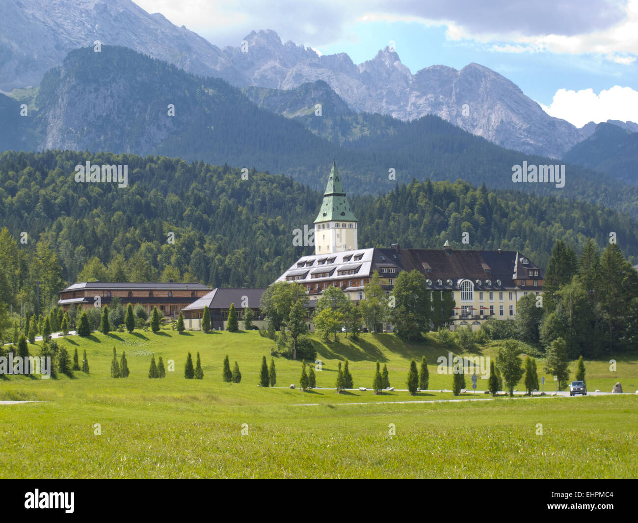 hotel castle Elmau in Bavaria Stock Photo
