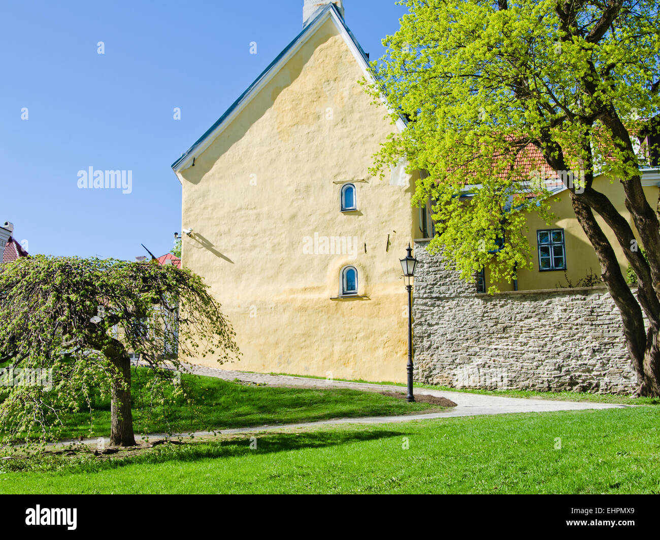 Spring in park of Tallinn Stock Photo