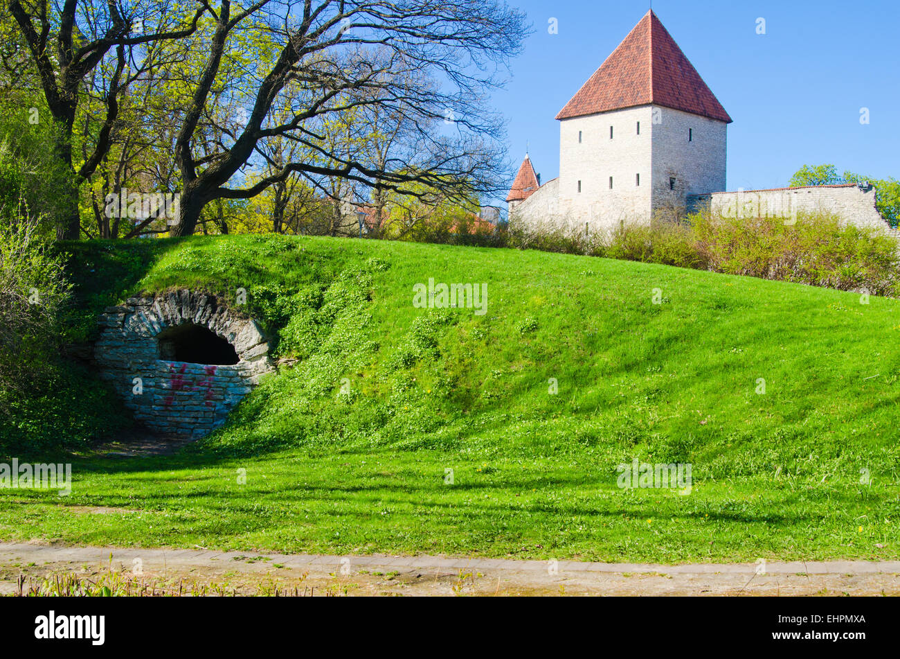 Spring in park of Tallinn Stock Photo