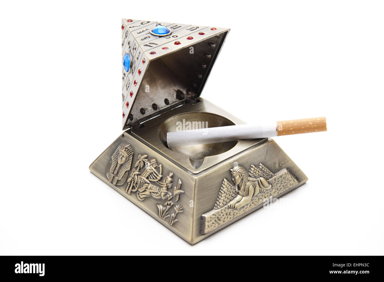 Egyptian pyramid ashtray Stock Photo