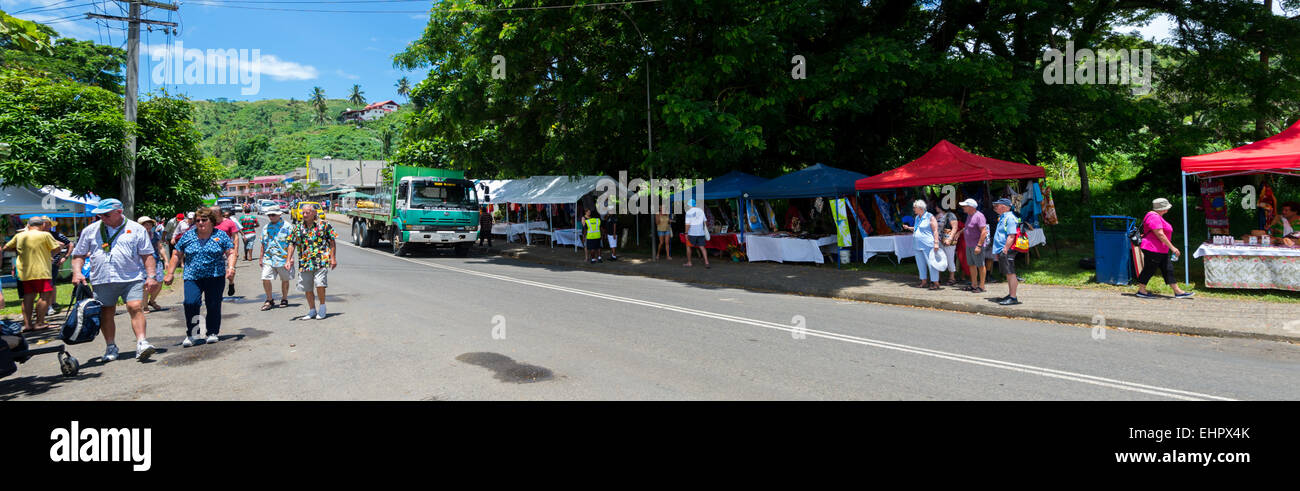 Markets in SavuSavu Fiji. Stock Photo