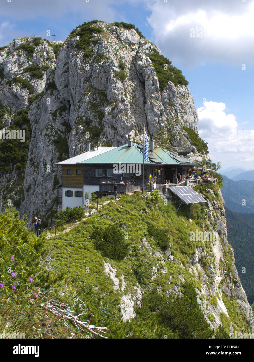 restaurant house in alps mountains, bavaria Stock Photo