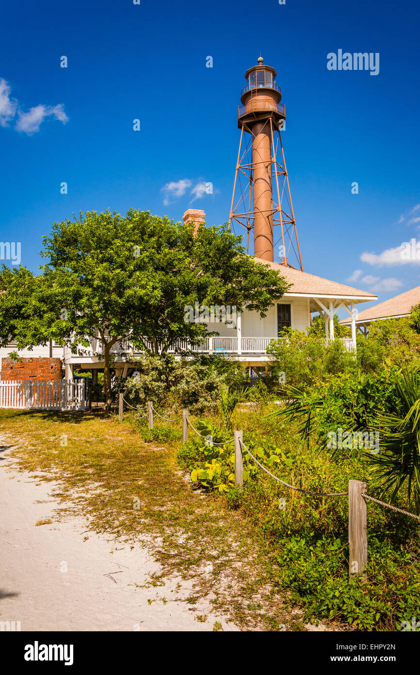 Sanibel Island Lighthouse, in Sanibel, Florida. Stock Photo