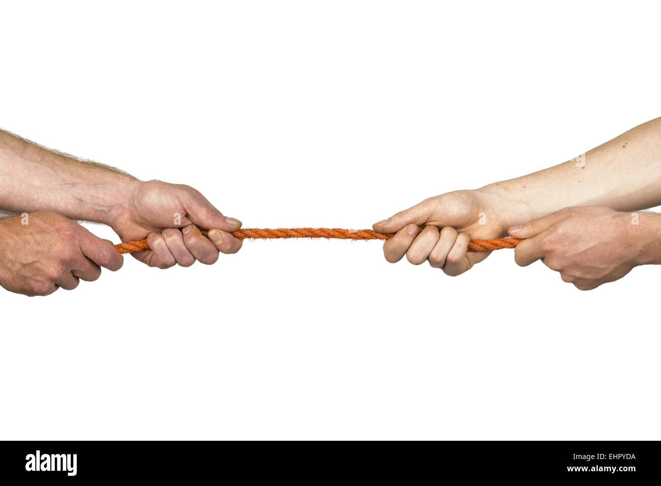 Hands pulling rope hi-res stock photography and images - Alamy