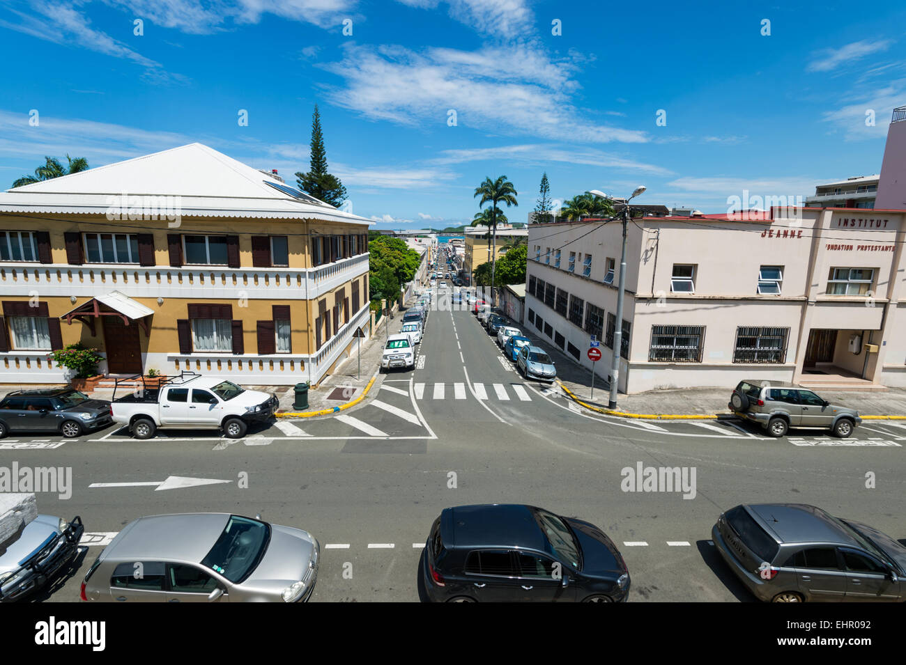 City street of the capital of New Caledonia Noumea Stock Photo Alamy