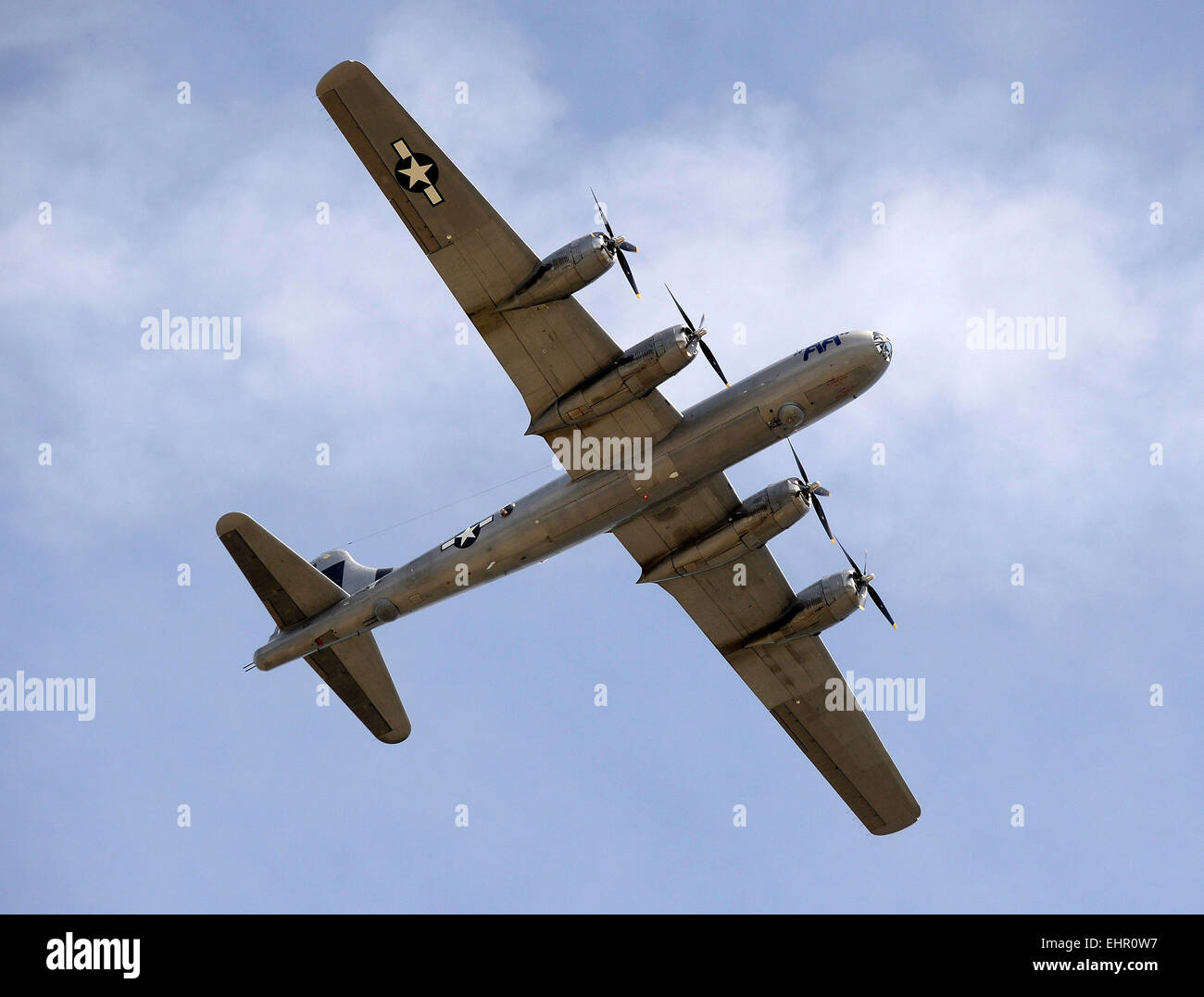 Van Nuys CA. 16th Mar, 2015. The only flying WWII Boeing B29