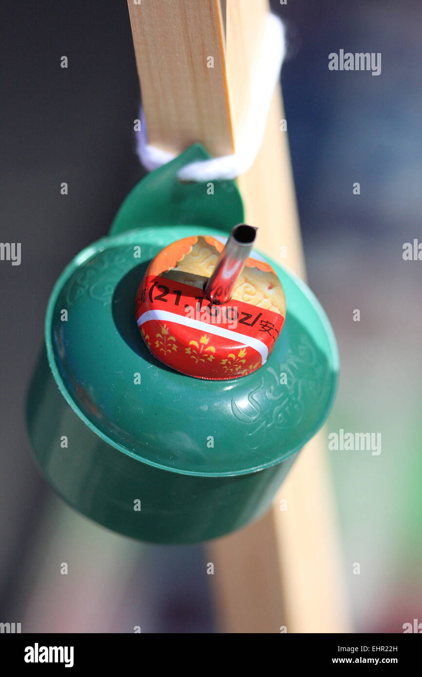 Close up of unlit oil lamp taken at Malaysian festival in Melbourne