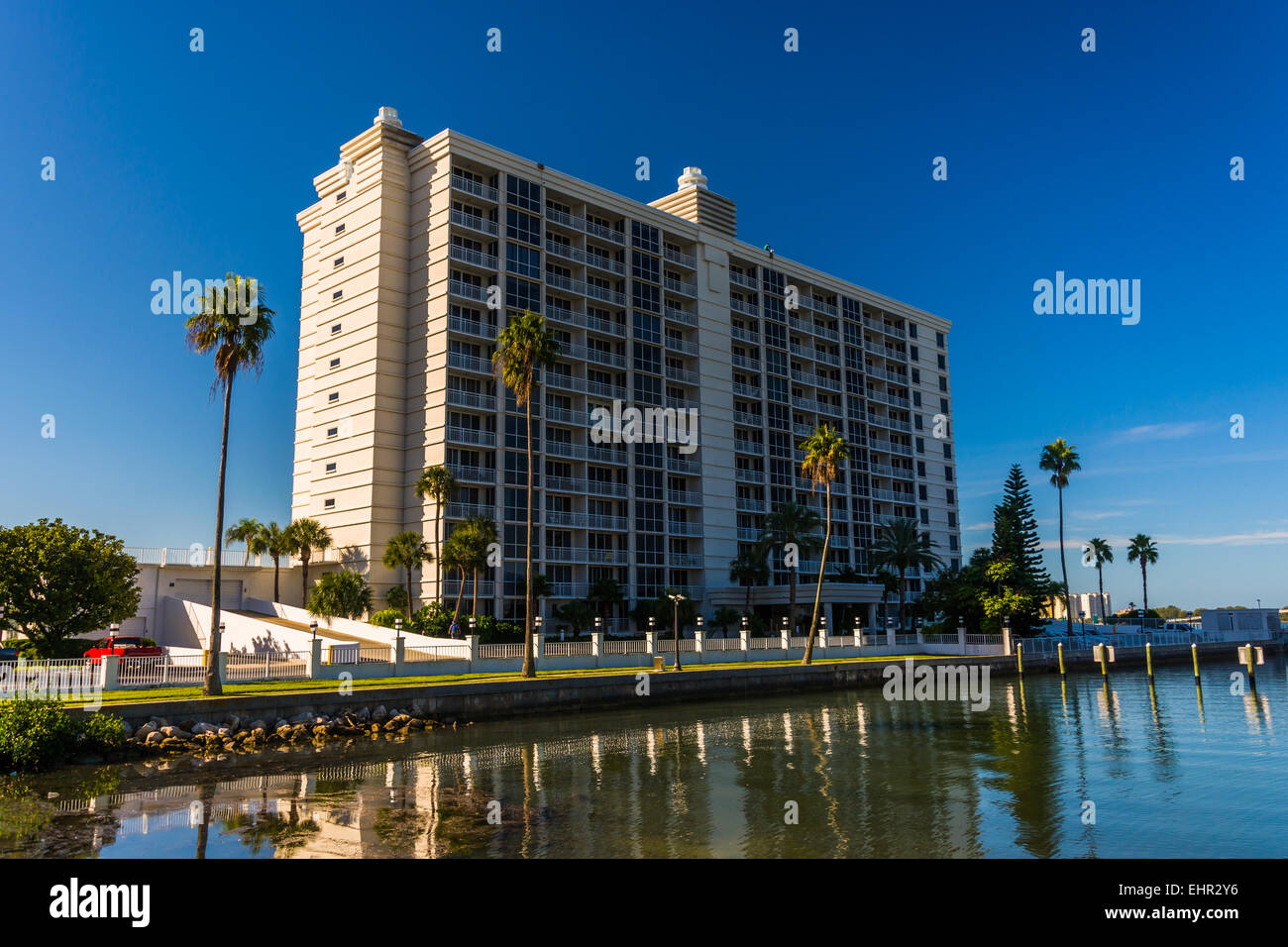 Waterfront apartment building in Clearwater, Florida Stock Photo Alamy