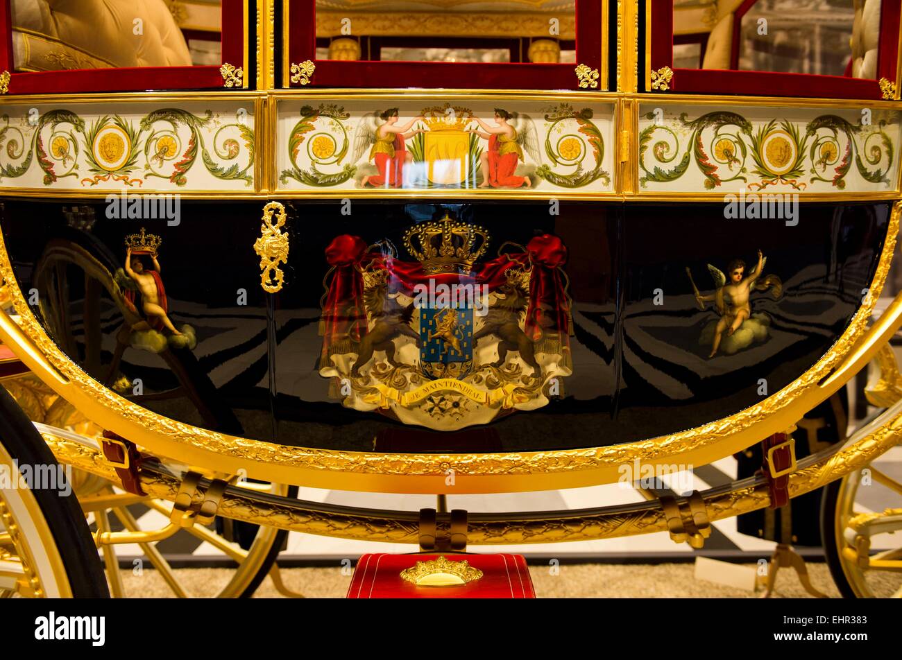 The restored Glass Coach at the Louwman Museum in The Hague, The