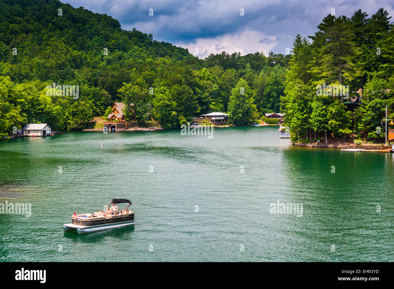 Boat in Lake Burton, in Northern Stock Photo Alamy