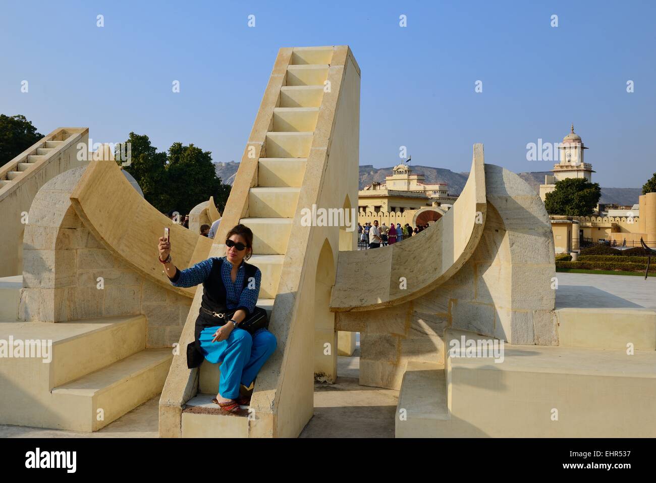 India, Rajasthan, Jaipur, Jantar Mantar astronomical observatory Stock Photo