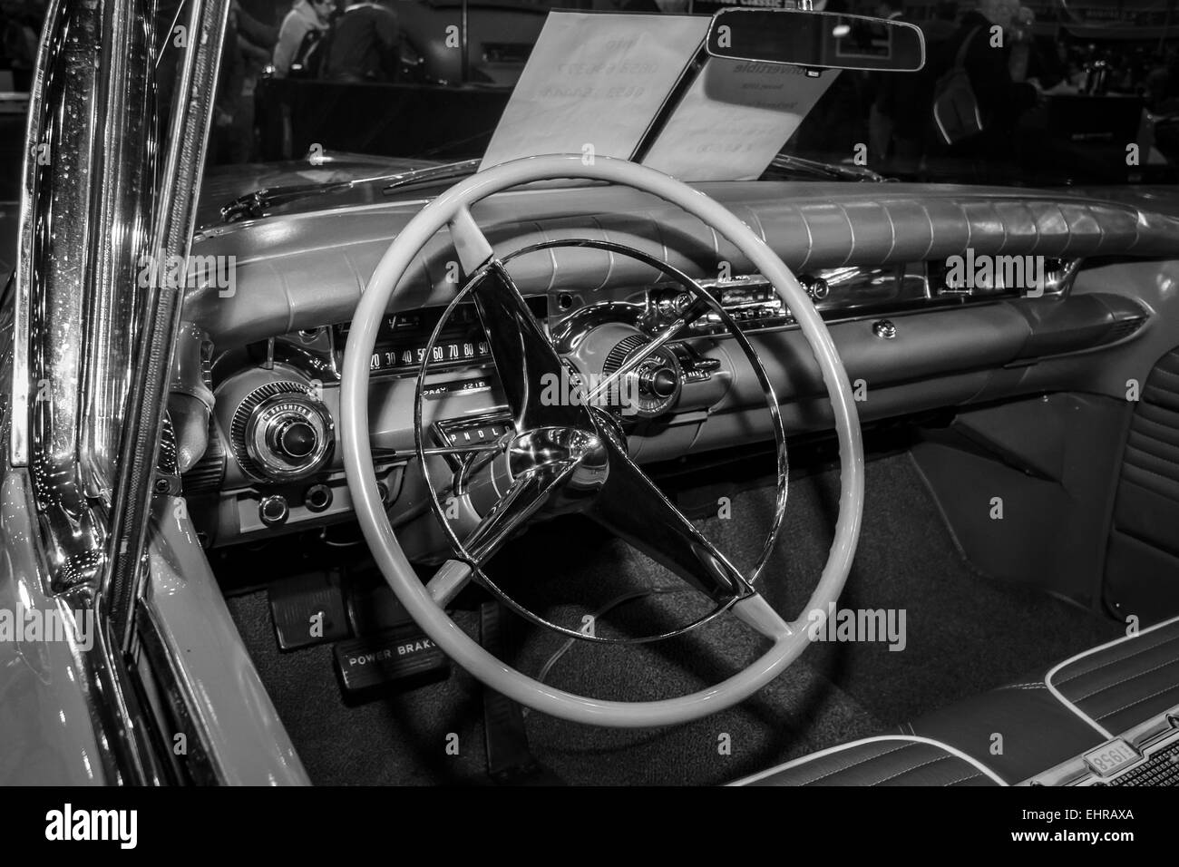 Cabin of a full-size car Buick Century Riviera convertible, 1958. Stock Photo