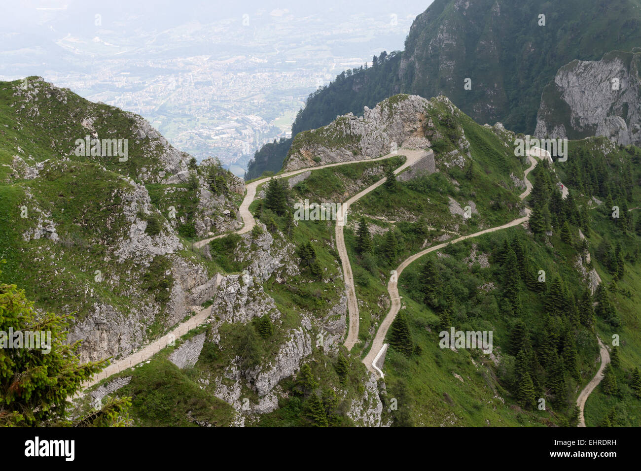 Hairpin bends Stock Photo