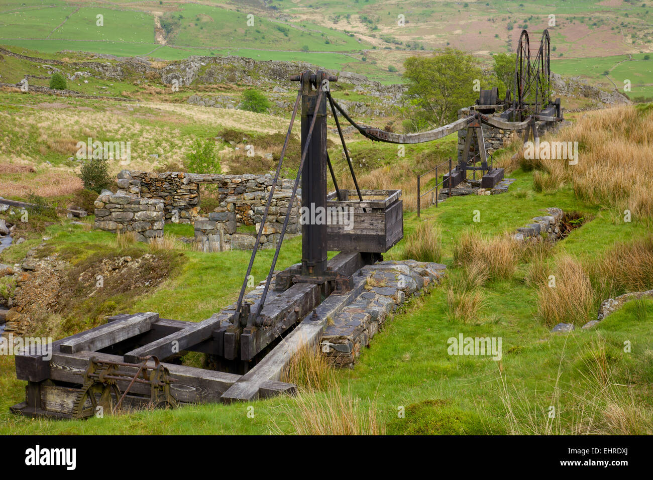Gwynedd, Snowdonia, Cwm Pennant disused copper mine at Cwm Ciprwth