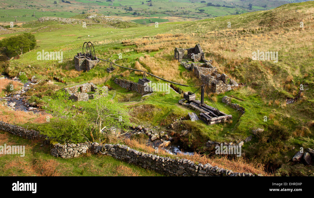 Gwynedd, Snowdonia, Cwm Pennant disused copper mine at Cwm Ciprwth
