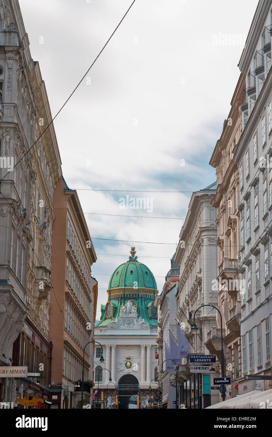 Dome of the Michaelertrakt, Alte Burg, Vienna Stock Photo