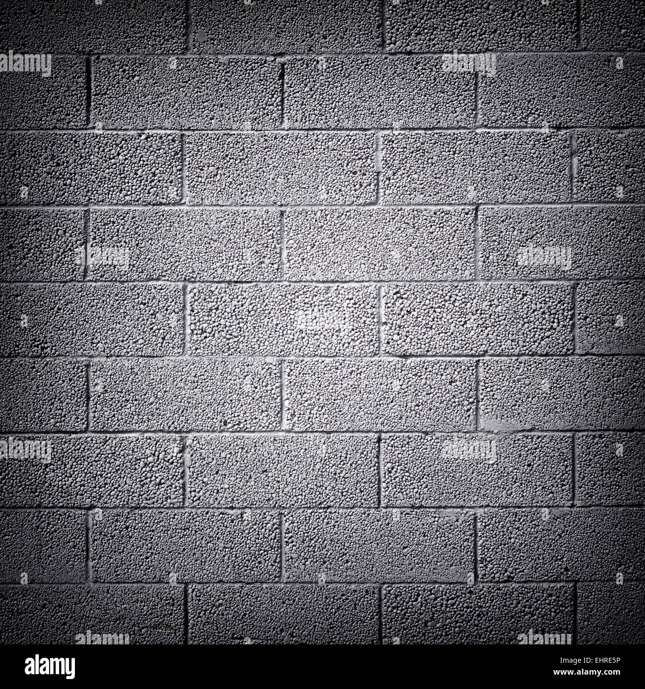 Cinder block wall background, brick texture Stock Photo