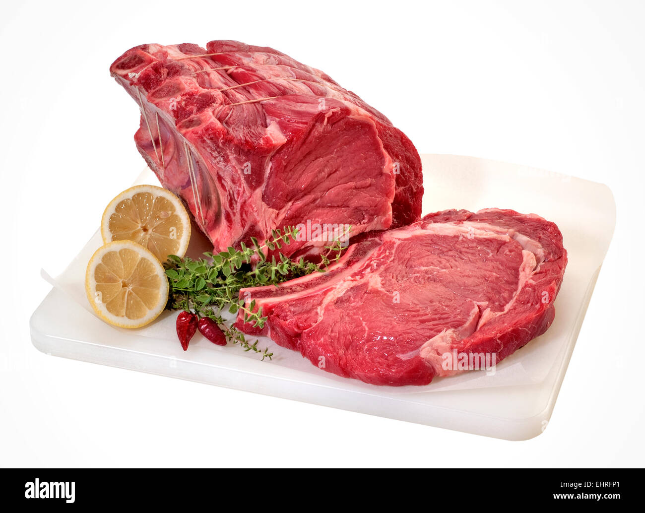 Prime rib beef(+clipping path) Stock Photo