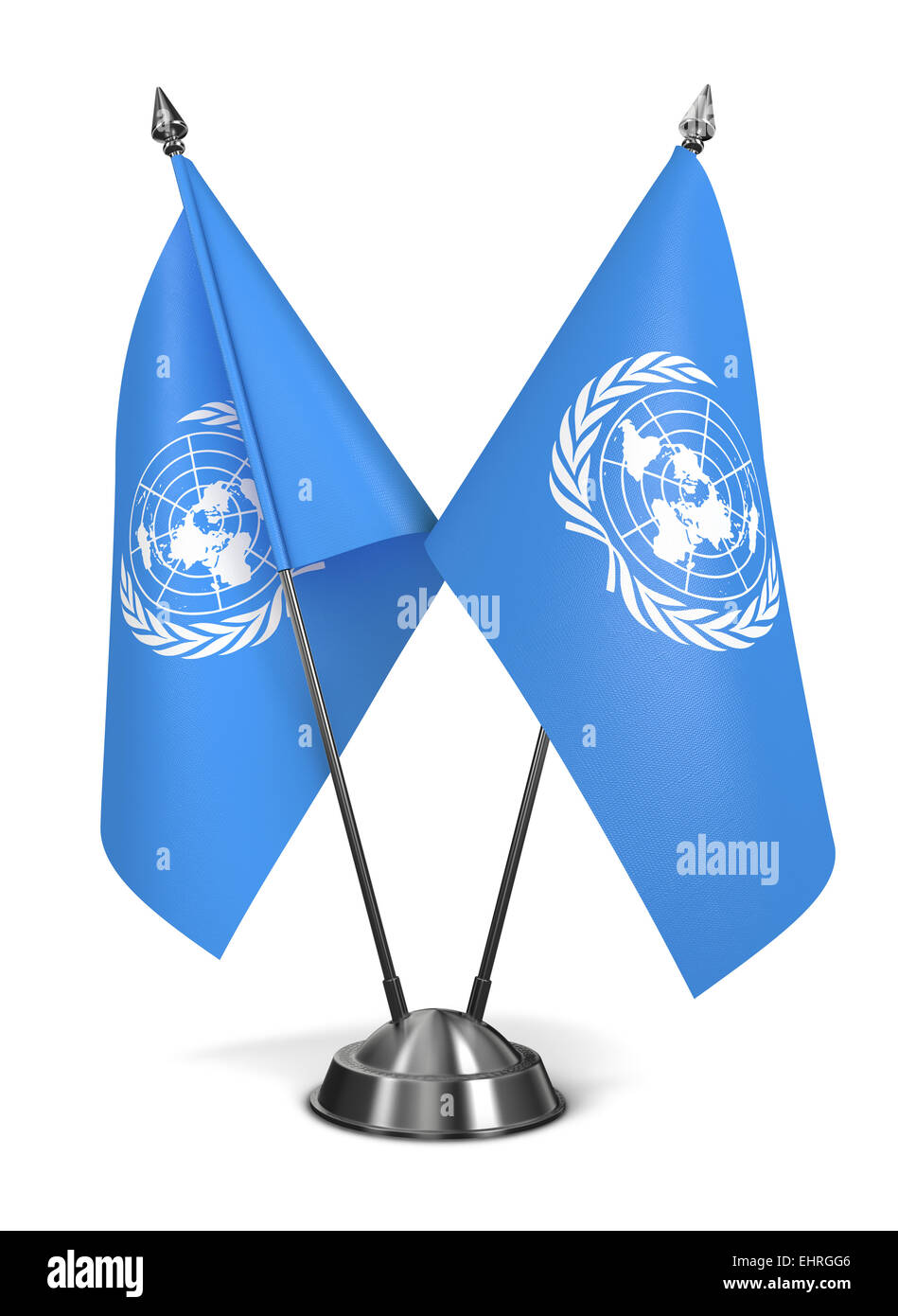 United Nations - Miniature Flags. Stock Photo
