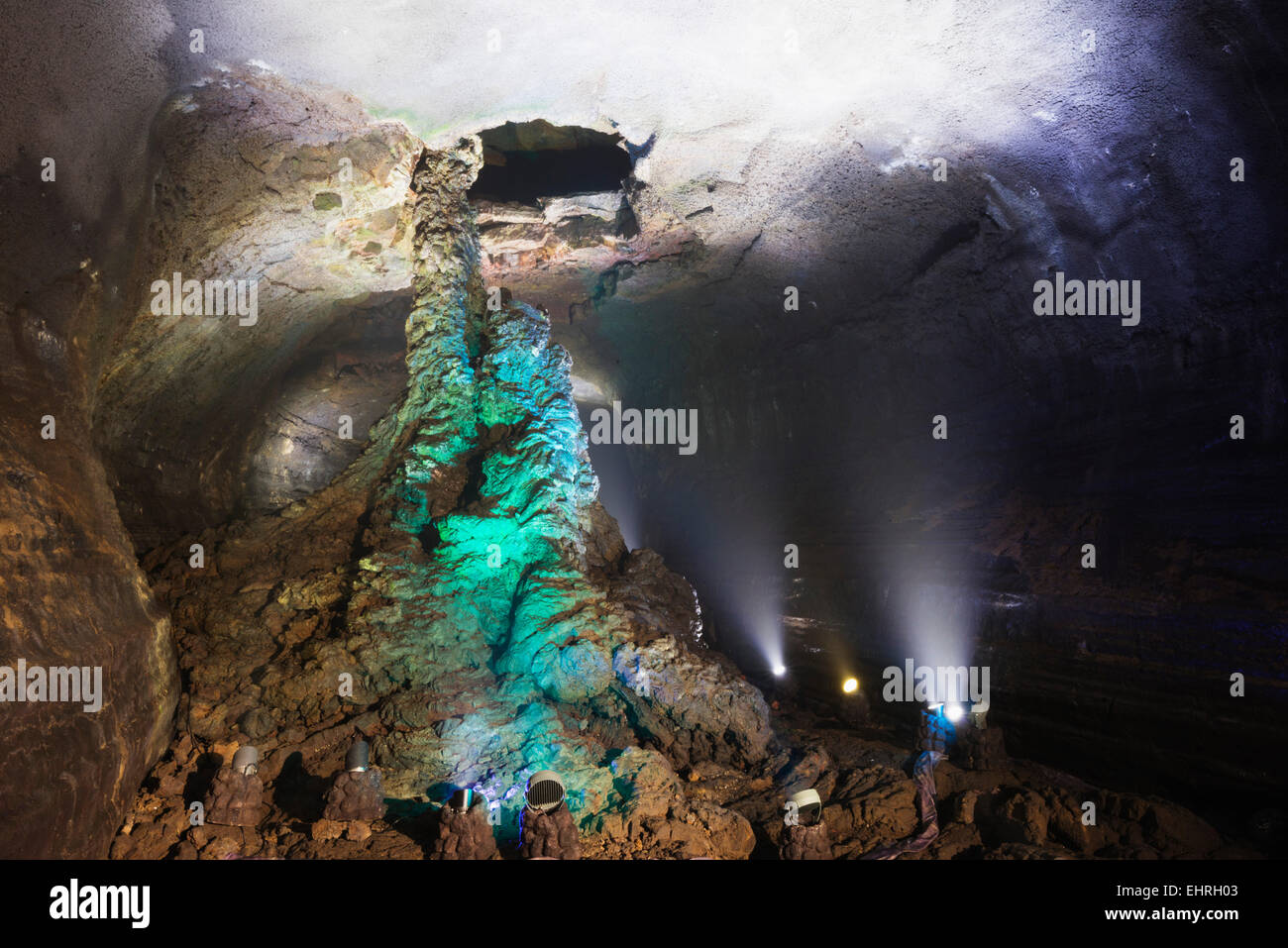Asia, Republic of Korea, South Korea, Jeju island, Manjanggul Lava Tube, Unesco site Stock Photo
