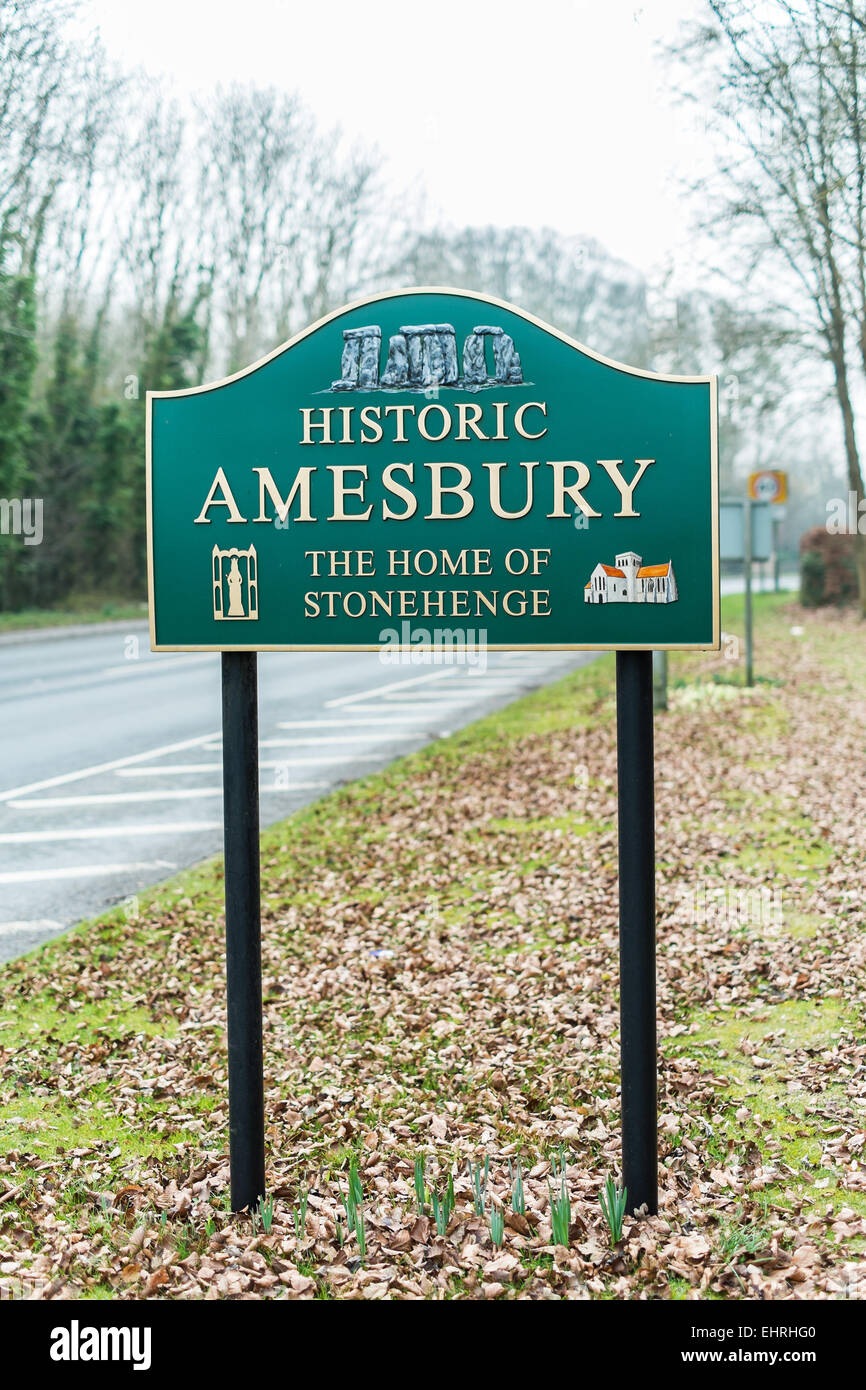 Historic Amesbury The Home of Stonehenge Stock Photo Alamy