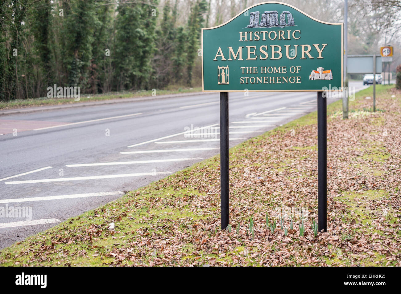Historic Amesbury The Home of Stonehenge Stock Photo