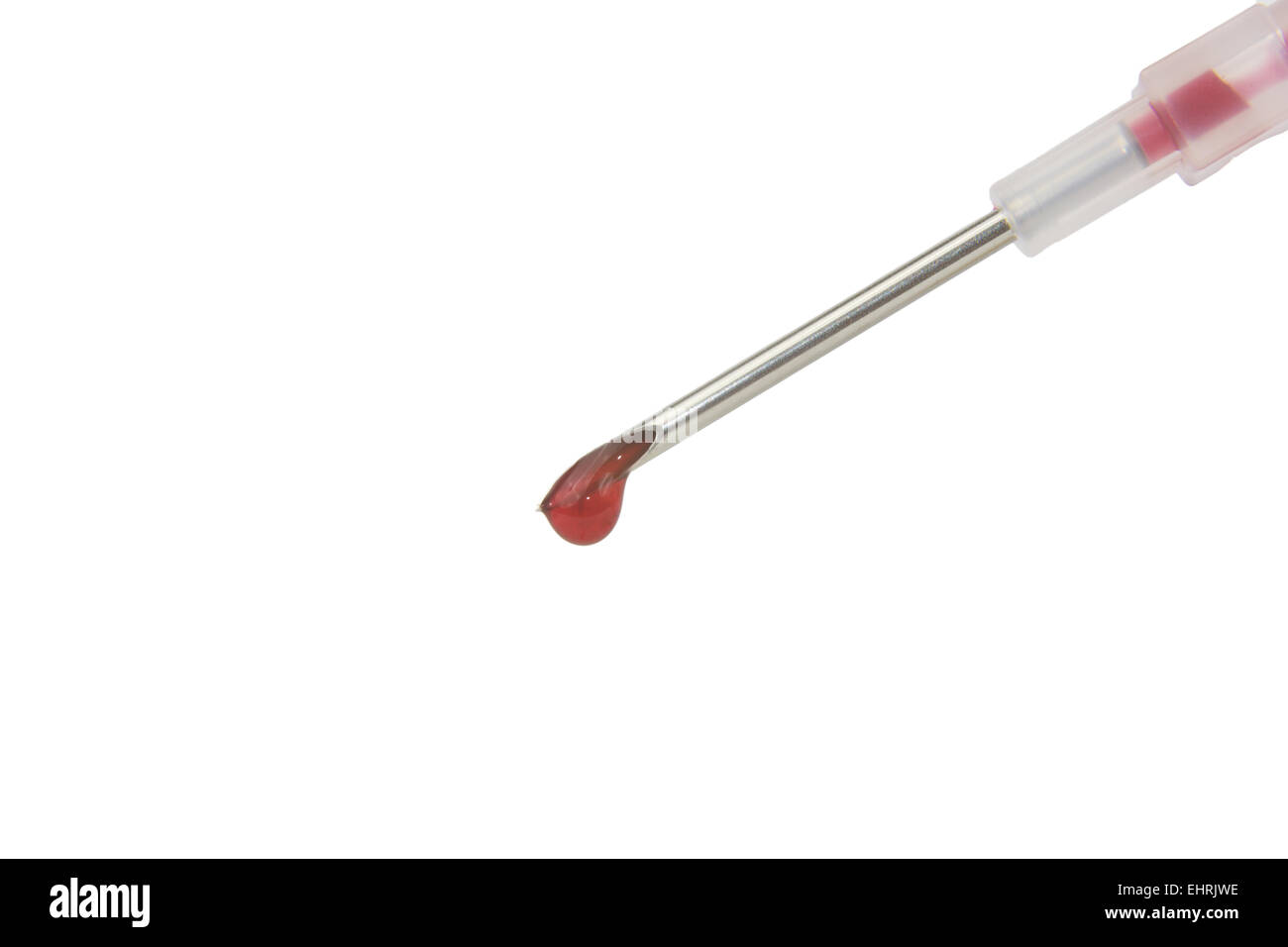 Injection with blood Stock Photo