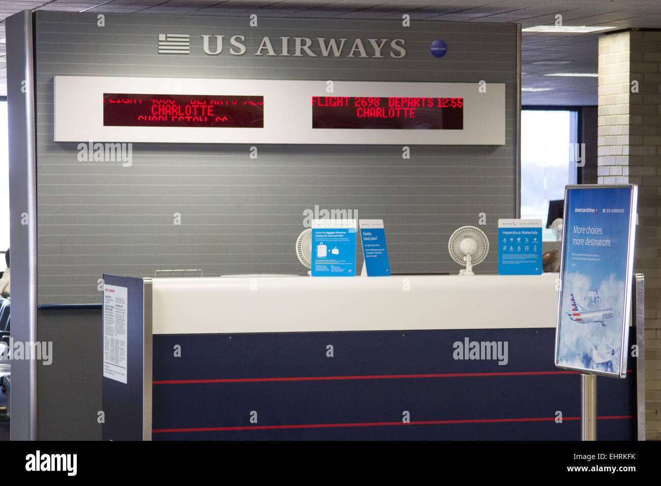 Us Airways Check In Desk At Memphis International Airport