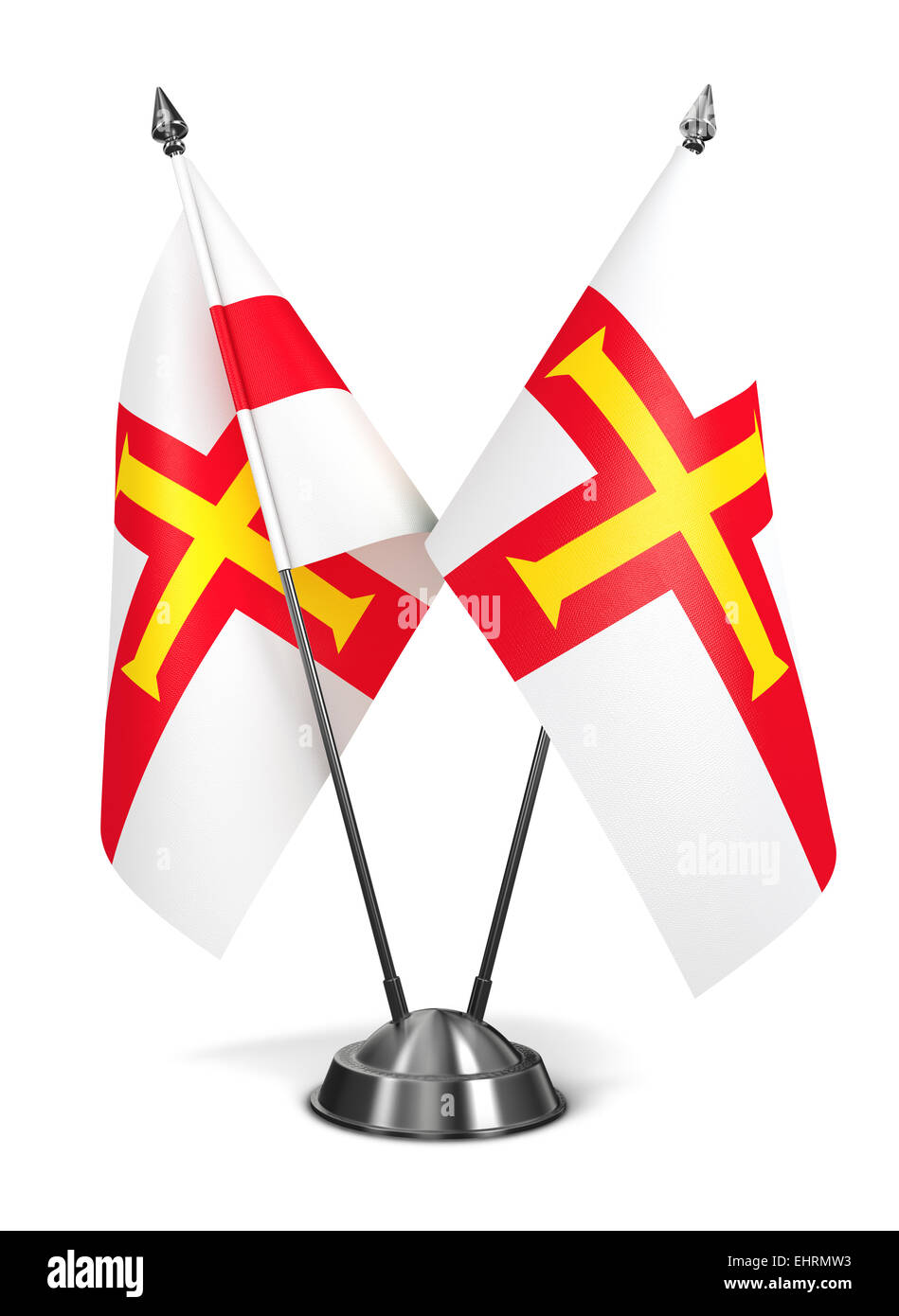 Guernsey - Miniature Flags. Stock Photo