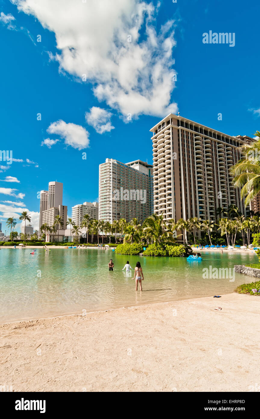 Waikiki beach enjoy the sun hi-res stock photography and images - Alamy